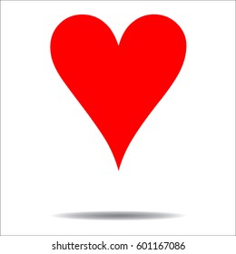 Hearts card suit icon vector