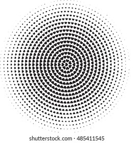 hearts in circle design vector illustration