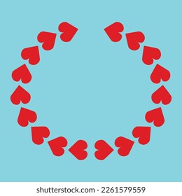 Hearts in a circle for multi purpose  uses