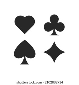 Hearts clubs diamonds spades card deck icon vector