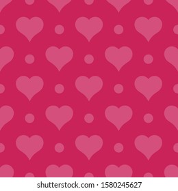 Hearts color vector shapes. Abstract seamless love wallpaper.