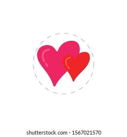hearts colorful vector flat icon. hearts colorful vector flat icon. hearts colorful vector flat icon. 