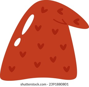Hearts Cone Hat Vector Illustration