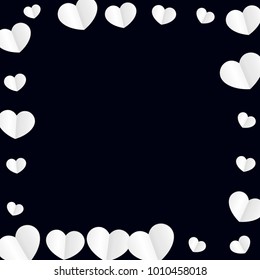 Hearts Confetti Background. St. Valentine's Day pattern.   Romantic Scattered Hearts Texture. Love. Sweet Moment. Vector Illustration.

 Element of Design for Cards, Banners, Posters, Flyers. 
