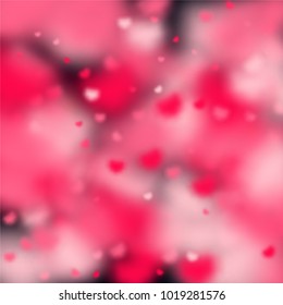 Hearts Confetti Background. St. Valentine's Day pattern.   Romantic Scattered Hearts Wallpaper. Love. Light, Bokhe, Magic Clouds, Moments.

 Design for Weddings, Anniversary, Mother's Day. 
