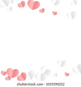 Hearts Confetti Background. St. Valentine's Day pattern.   Romantic Scattered Hearts Texture. Love. Sweet Moment. Vector Illustration.

 Element of Design for Cards, Banners, Posters, Flyers. 
