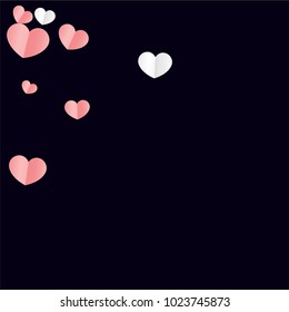 Hearts Confetti Background. St. Valentine's Day pattern.   Romantic Scattered Hearts Design Element. Love. Sweet Moment. Vector Illustration.

 Element of Design for Cards, Banners, Posters, Flyers. 

