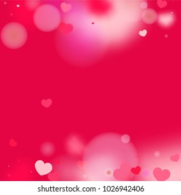 Hearts Confetti Background. St. Valentine's Day pattern.   Romantic Scattered Hearts Design Element. Love. Light, Bokhe, Magic Clouds, Moments.

 Design for Weddings, Anniversary, Mother's Day. 
