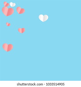 Hearts Confetti Background. St. Valentine's Day pattern.   Romantic Scattered Hearts Design Element. Love. Sweet Moment. Vector Illustration.

 Design for Weddings, Anniversary, Mother's Day. 
 - Shutterstock ID 1033514905