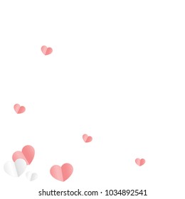Hearts Confetti Background. St. Valentine's Day pattern.   Romantic Scattered Hearts Texture. Love. Sweet Moment. Vector Illustration.. 
