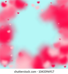 Hearts Confetti Background. St. Valentine's Day pattern.   Romantic Scattered Hearts Wallpaper. Love. Light, Bokhe, Magic Clouds, Moments.

 Element of Design for Cards, Banners, Posters, Flyers. 
