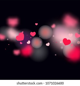 Hearts Confetti Background. St. Valentine's Day pattern.   Romantic Scattered Hearts Design Element. Love. Light, Bokhe, Magic Clouds, Moments.

 Design for Weddings, Anniversary, Mother's Day. 
