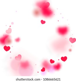 Hearts Confetti Background. St. Valentine's Day pattern.   Romantic Scattered Hearts Design Element. Love. Light, Bokhe, Magic Clouds, Moments.

 Design for Weddings, Anniversary, Mother's Day. 
