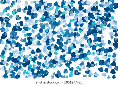 Hearts Confetti, bright colorful background, cute and fun decoration. Isolated. Vector illustration for celebration, party, carnival, festive, holiday and Your project.