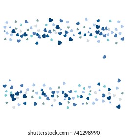 Hearts Confetti, bright colorful background, cute and fun decoration. Vector illustration for celebration, party, carnival, festive holiday and Your project.