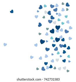 Hearts Confetti, bright colorful background, cute and fun decoration. Vector illustration for celebration, party, festive holiday and Your project.