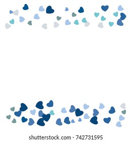 Hearts Confetti, bright colorful background, cute and fun decoration. Vector illustration for celebration, party, festive holiday and Your project.