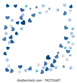 Hearts Confetti, bright colorful background, cute and fun decoration. Vector illustration for celebration, party, festive holiday and Your project.