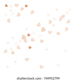 Hearts Confetti, bright colorful background, cute and fun decoration. Vector illustration for celebration, party, carnival, festive holiday and Your project.