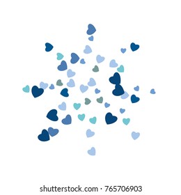 Hearts Confetti, bright colorful background, cute and fun decoration. Vector illustration for celebration, party, carnival, festive holiday and Your project.