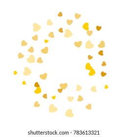 Hearts Confetti, bright colorful background, cute and fun decoration. Vector illustration for celebration, party, carnival, festive holiday and Your project.