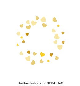 Hearts Confetti, bright colorful background, cute and fun decoration. Vector illustration for celebration, party, carnival, festive holiday and Your project.