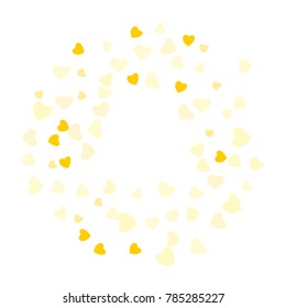 Hearts Confetti, bright colorful background, cute and fun decoration. Vector illustration for celebration, party, carnival, festive holiday and Your project.