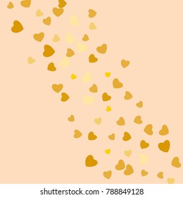 Hearts Confetti, bright colorful background, cute and fun decoration. Vector illustration for celebration, party, carnival, festive holiday and Your project.