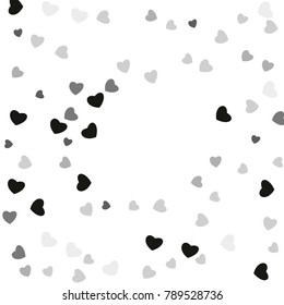 Hearts Confetti, bright colorful background, cute and fun decoration. Vector illustration for celebration, party, carnival, festive holiday and Your project.