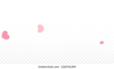 Hearts Confetti Falling Background. St. Valentine's Day pattern. Romantic Scattered Hearts Wallpaper. Vector Illustration. Cute Element of Design for Cards.