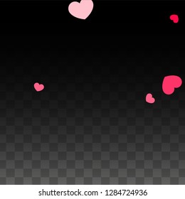 Hearts Confetti Falling Background. St. Valentine's Day pattern. Romantic Scattered Hearts Texture. Love. Sweet Moment. Gift. Cute Element of Design for Flyers.