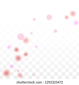 Hearts Confetti Falling Background. St. Valentine's Day pattern. Romantic Scattered Hearts Design Element. Vector Illustration. Cute Element of Design for Posters.