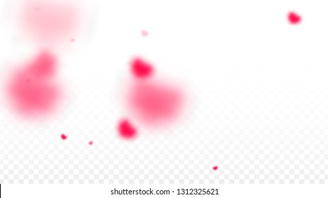 Hearts Confetti Falling Background. St. Valentine's Day pattern. Romantic Scattered Hearts Texture. Love. Sweet Moment. Gift. Cute Element of Design for Flyers.