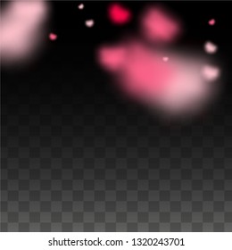 Hearts Confetti Falling Background. St. Valentine's Day pattern. Romantic Scattered Hearts Design Element. Love. Sweet Moment. Gift. Cute Element of Design for Banners.