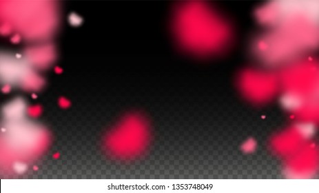 Hearts Confetti Falling Background. St. Valentine's Day pattern. Romantic Scattered Hearts Texture. Love. Sweet Moment. Gift. Cute Element of Design for Posters.