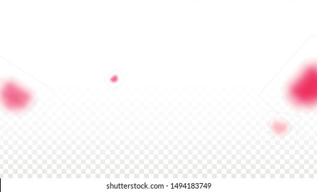 Hearts Confetti Falling Background. St. Valentine's Day pattern. Romantic Scattered Hearts Design Element. Love. Sweet Moment. Gift. Cute Element of Design for Weddings.