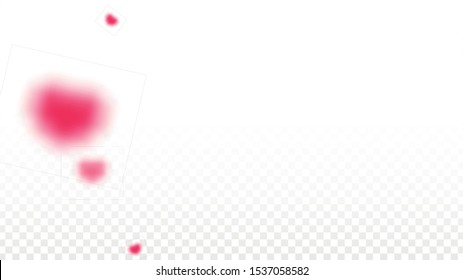Hearts Confetti Falling Background. St. Valentine's Day pattern. Romantic Scattered Hearts Texture. Vector Illustration. Cute Element of Design for Anniversary.