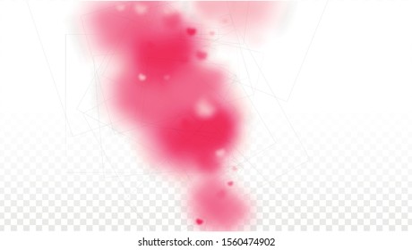 Hearts Confetti Falling Background. St. Valentine's Day pattern. Romantic Scattered Hearts Wallpaper. Love. Sweet Moment. Gift. Cute Element of Design for Banners.