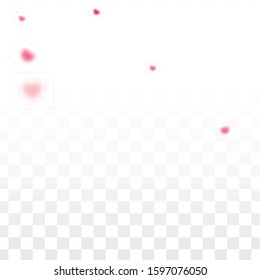 Hearts Confetti Falling Background. St. Valentine's Day pattern. Romantic Scattered Hearts Design Element. Vector Illustration. Cute Element of Design for Flyers.