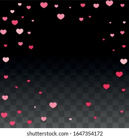 Hört Konfetti Fallender Hintergrund. Valentinstag-Muster. Romantisches Design-Element für gesenkte Herzen. Vektorillustration Illustration. Cute Element des Designs für Banner.