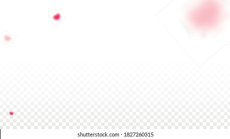 Hearts Confetti Falling Background. St. Valentine's Day pattern. Romantic Scattered Hearts Wallpaper. Vector Illustration. Cute Element of Design for Banners.