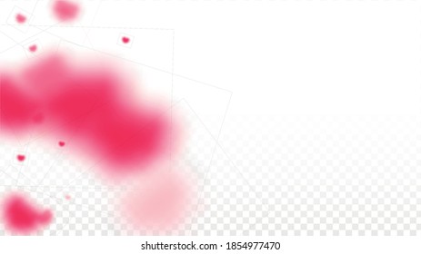 Hearts Confetti Falling Background. St. Valentine's Day pattern. Romantic Scattered Hearts Texture. Vector Illustration. Cute Element of Design for Birthday Party.