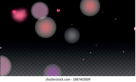 Hearts Confetti Falling Background. St. Valentine's Day pattern. Romantic Scattered Hearts Design Element. Vector Illustration. Cute Element of Design for Flyers.