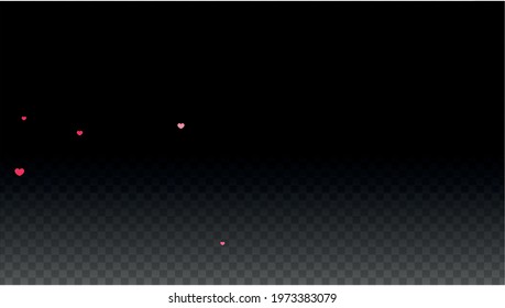 Hearts Confetti Falling Background. St. Valentine's Day pattern. Romantic Scattered Hearts Texture. Vector Illustration. Cute Element of Design for Posters.