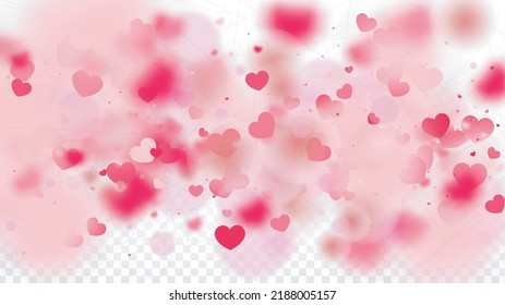 Hört Konfetti Fallender Hintergrund. Valentinstag-Muster. Romantisches Design-Element für gesenkte Herzen. Vektorgrafik. Cute Element des Designs für Hochzeiten.