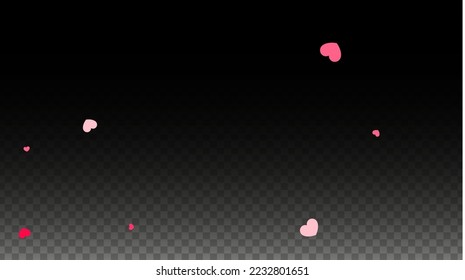 Hearts Confetti Falling Background. St. Valentine's Day pattern. Romantic Scattered Hearts Texture. Love. Sweet Moment. Gift. Cute Element of Design for Flyers.