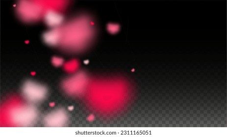 Hearts Confetti Falling Background. St. Valentine's Day pattern. Romantic Scattered Hearts Texture. Love. Sweet Moment. Gift. Cute Element of Design for Birthday Party.