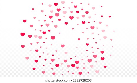 Hört Konfetti Fallender Hintergrund. Valentinstag-Muster. Romantisches Himmelshintergrund. Vektorgrafik. Cute Element des Designs für Banner.
