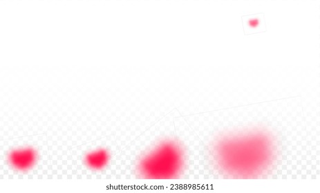Hearts Confetti Falling Background. St. Valentine's Day pattern. Romantic Scattered Hearts Design Element. Love. Sweet Moment. Gift. Cute Element of Design for Banners.