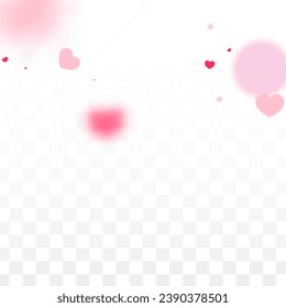 Hearts Confetti Falling Background. St. Valentine's Day pattern. Romantic Scattered Hearts Design Element. Vector Illustration. Cute Element of Design for Flyers.